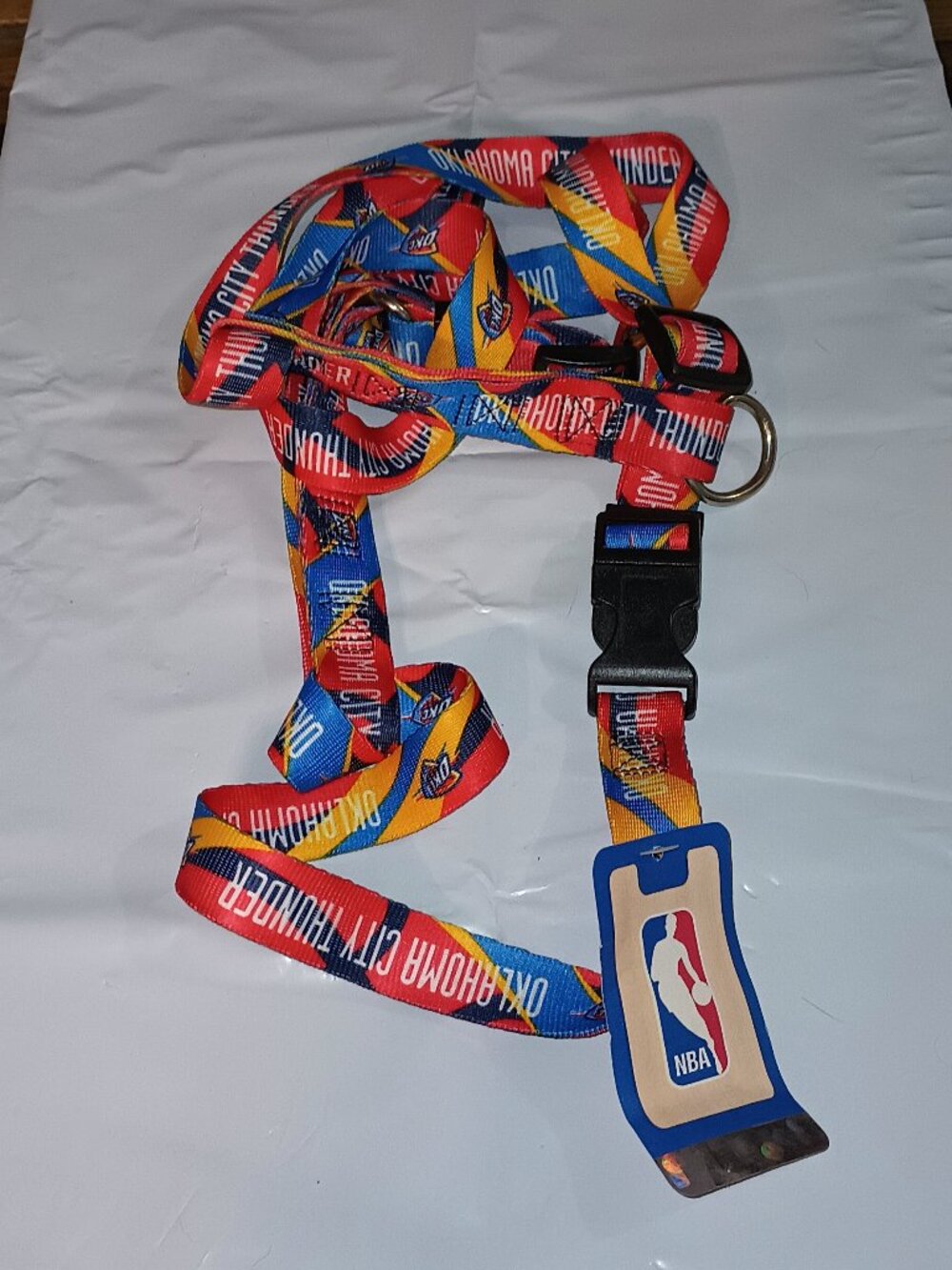 NEW Oklahoma City Thunder 1 Inch wide Adjustable Dog Harness Large